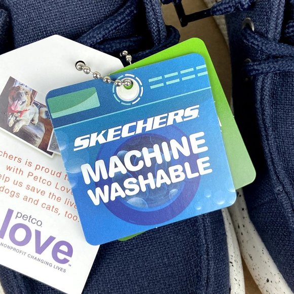 Skechers Bobs Skipper Laurel Oak Slip On Memory Foam Womens Size 6 Navy Blue - Picture 12 of 14